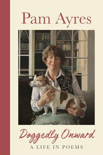 Book cover with portrait of Pam Ayres holding a dachshund.