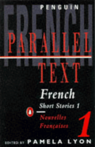 The image depicts a book cover with a black background, featuring the title "Parallel Text" in large red letters. Alt text: Book cover with black background, "Parallel Text" in red, and Penguin logo.
