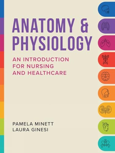 Book cover titled Anatomy & Physiology with colorful anatomical icons along the right edge.