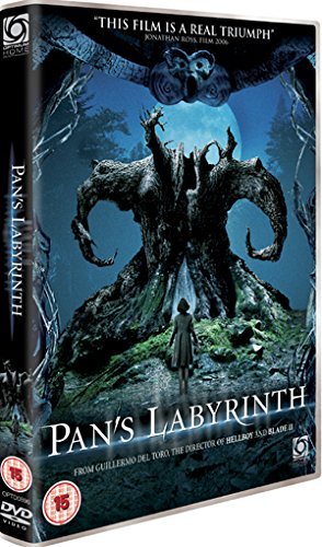 DVD cover for "Pan's Labyrinth" featuring a tree-like creature and a girl.