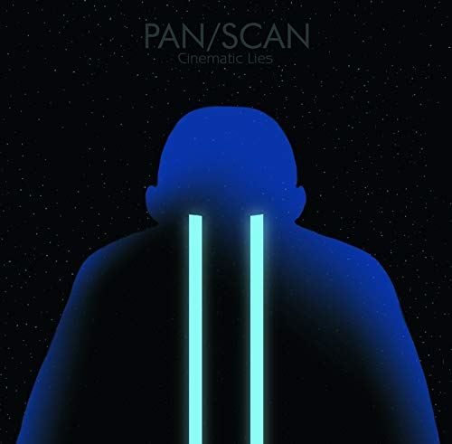 Blue silhouette of a person’s head and shoulders against a starry background.