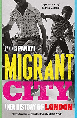 Book cover: “Migrant City” with a black and white photo of two boys.