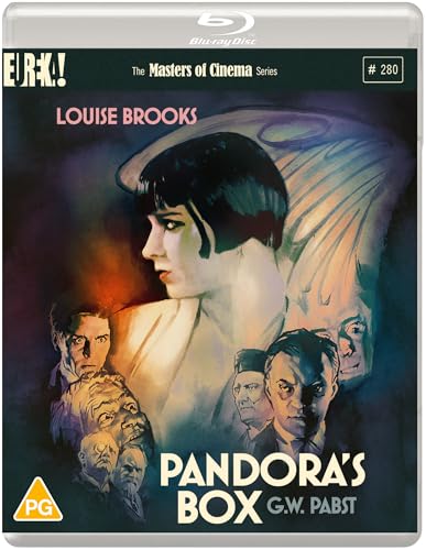 Blu-ray cover for "Pandora's Box" featuring Louise Brooks in a portrait.