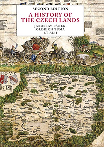 Book cover: “A History of the Czech Lands,” with historical illustration.