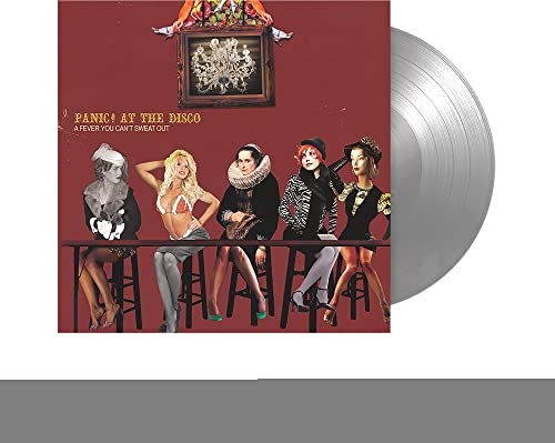 Panic! At The Disco album cover and a silver vinyl record.