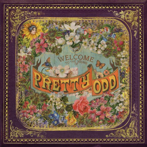 "Album cover with floral design, 'Pretty Odd' banner, and 'Welcome to the Sound' text."