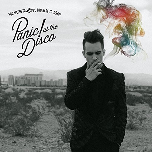 Black and white album cover with a man smoking and colorful smoke.