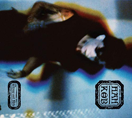 CD cover with a dark, abstract image of a person and koi fish.