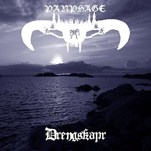 CD cover: skull with antlers over a dark, stormy seascape.
