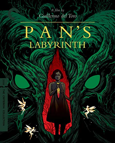 Pan's Labyrinth Blu-ray cover: girl in a dark forest, framed by a monster.