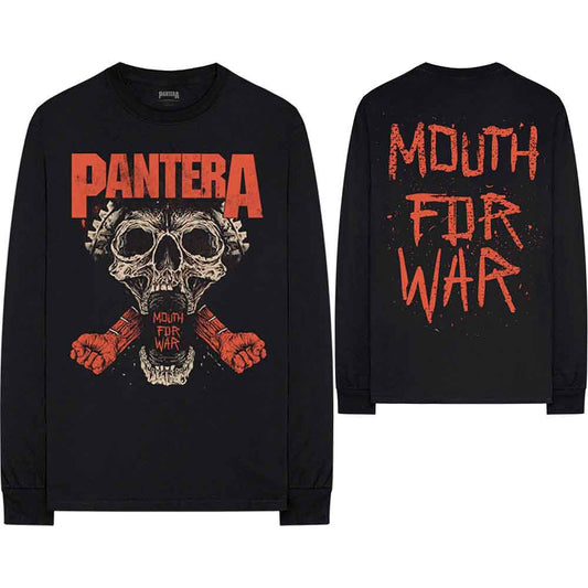 Black long-sleeve t-shirt with Pantera skull and text graphic.
