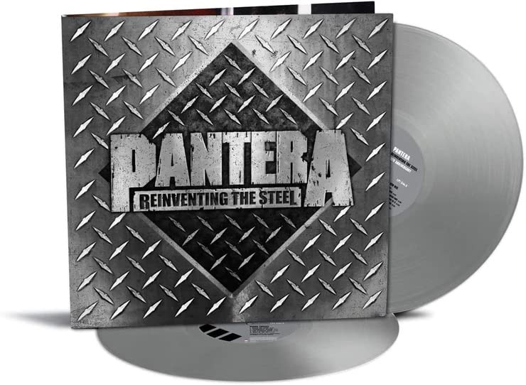 Pantera’s “Reinventing The Steel” vinyl record with diamond plate cover.