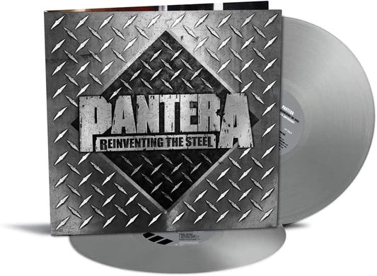 Pantera’s “Reinventing The Steel” vinyl record with diamond plate cover.