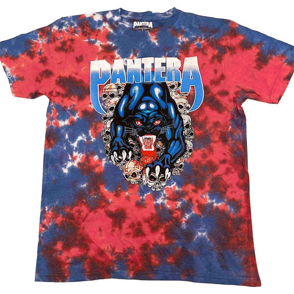 Dye-wash t-shirt with a panther graphic, size X-Large.