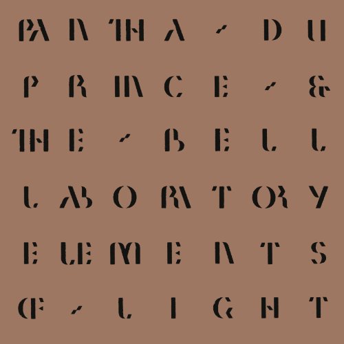 Brown album cover with black, upside-down text reading "The Bell Laboratory & Pantha Du Prince Elements of Light".