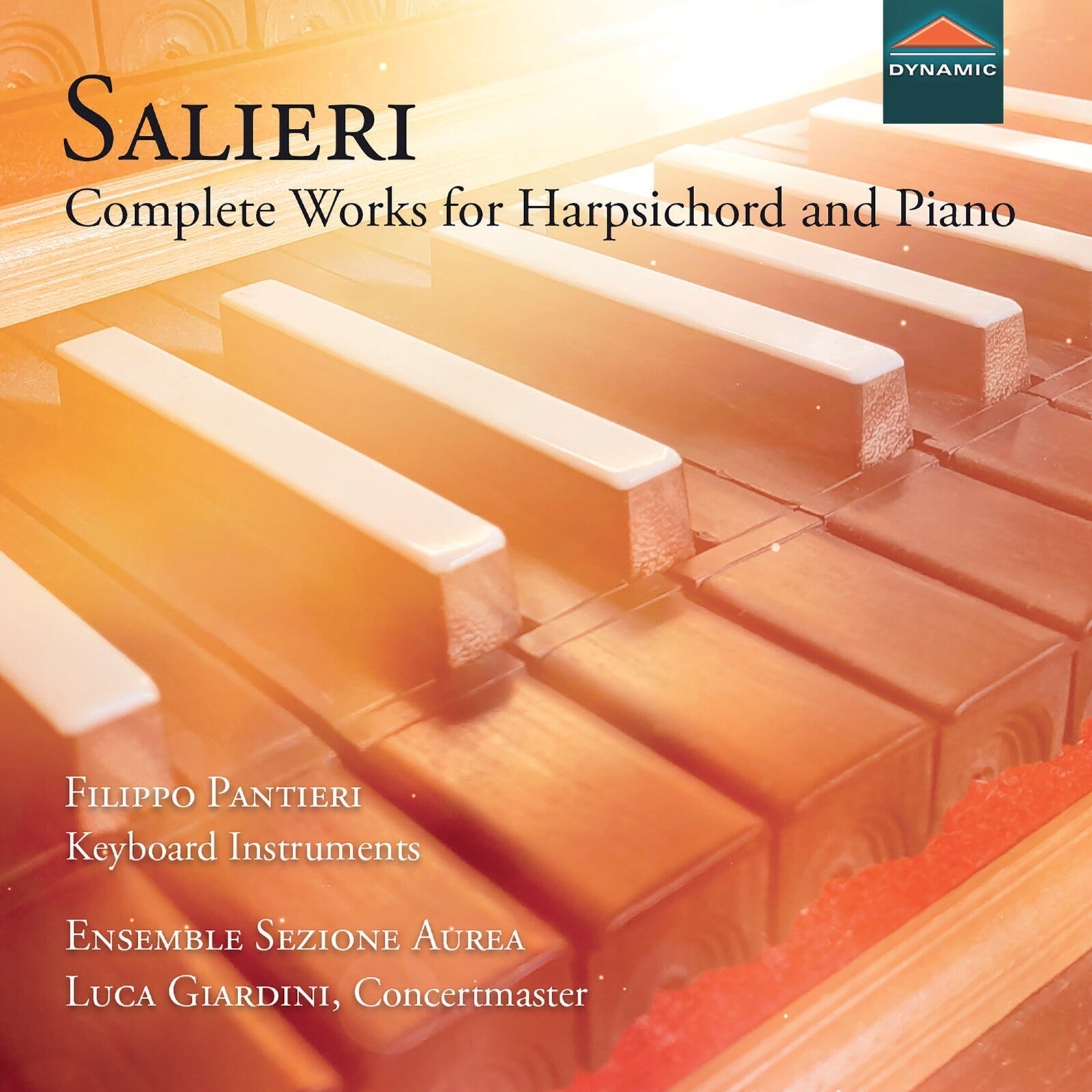 CD cover for Salieri's keyboard works, featuring piano keys and text.