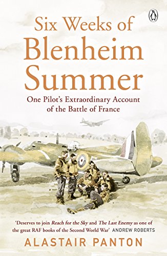 Book cover: “Six Weeks of Blenheim Summer” with a vintage airplane and pilots.
