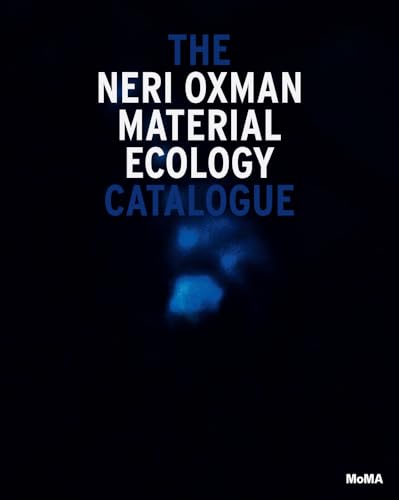 Book cover for "Neri Oxman: Mediated Matter" with blue text on black.