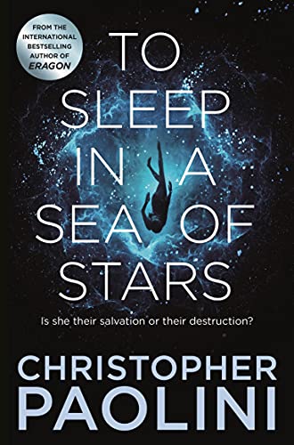 Book cover showing a silhouette floating in a glowing blue nebula against black space.