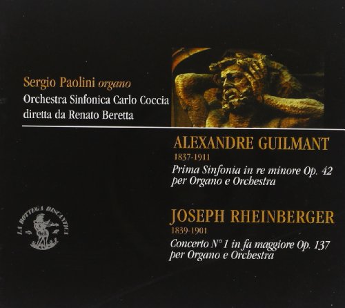 CD cover for Paolini’s organ and orchestra performance of Guilmant and Rheinberger.