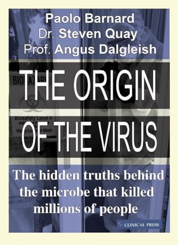 Book cover titled The Origin of the Virus featuring a person in protective gear.