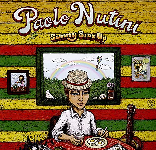 Paolo Nutini’s “Sunny Side Up” vinyl album cover, colorful painted illustration.