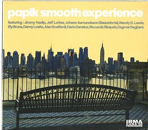 CD cover for "Papik - Smooth Experience" with a city skyline backdrop.