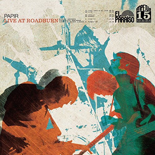 CD cover for Papir - Live At Roadburn, abstract figures in orange and teal.