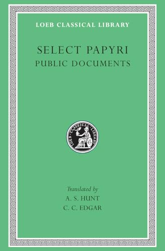 Green book cover with gold border, title “Select Papyri” and classical emblem.