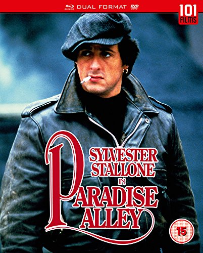 Sylvester Stallone in "Paradise Alley" Blu-ray cover, close-up portrait.