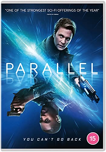 DVD cover featuring two mirrored figures holding guns against a blue light-streaked background.
