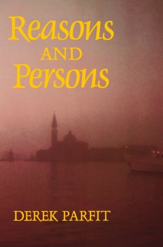 Book cover for Reasons and Persons by Derek Parfit featuring a misty harbor scene.