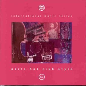 Red CD cover with a blurred image of musicians and text: “Paris Hot Club Style”.