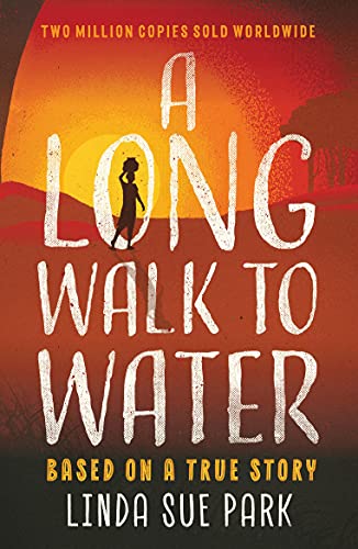 Book cover showing a silhouette of a person carrying a water jug at sunset.