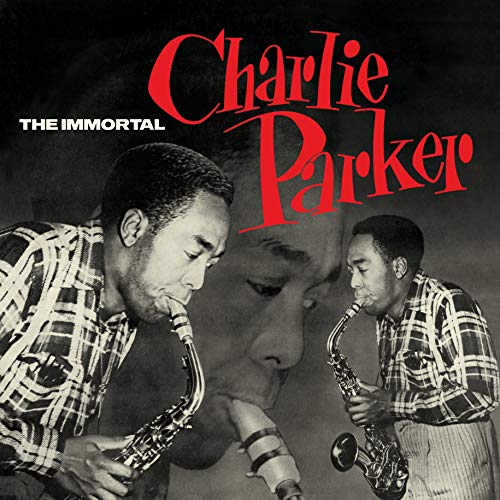 Charlie Parker album cover featuring the jazz musician playing saxophone.