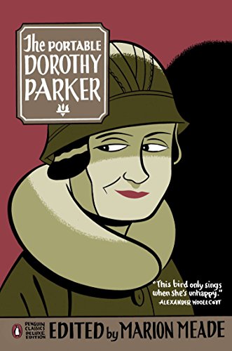 Book with black cover, gold accents, and portrait of Dorothy Parker on the front.