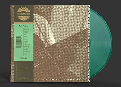 Vinyl record of Jeff Parker’s “Forfolks” with a green mint color.