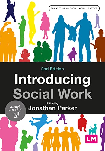 Book cover: "Introducing Social Work" with silhouettes of diverse people.