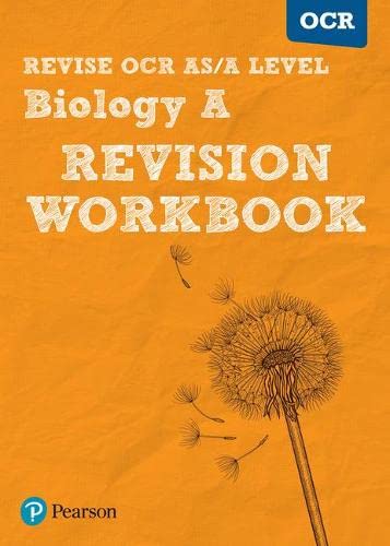 Orange textbook cover with “Biology Revision Workbook” and a dandelion.