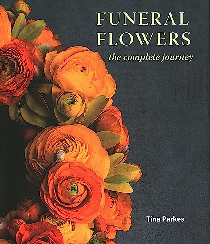 Book with funeral flowers on cover, likely a floral arrangement or bouquet depicted.