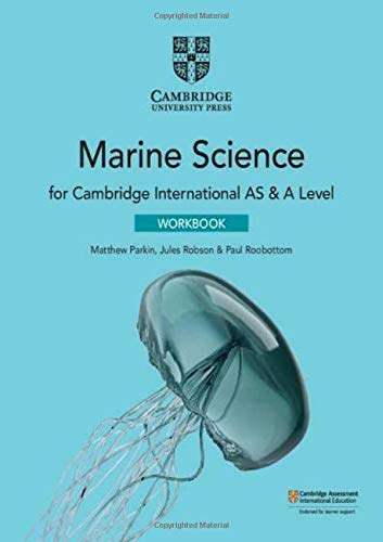 Cover of Marine Science workbook featuring a translucent jellyfish on a light blue background.