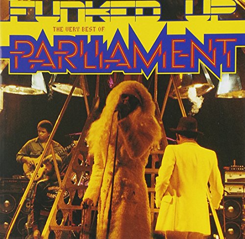 Album cover for Parliament’s “Funked Up” featuring musicians onstage.