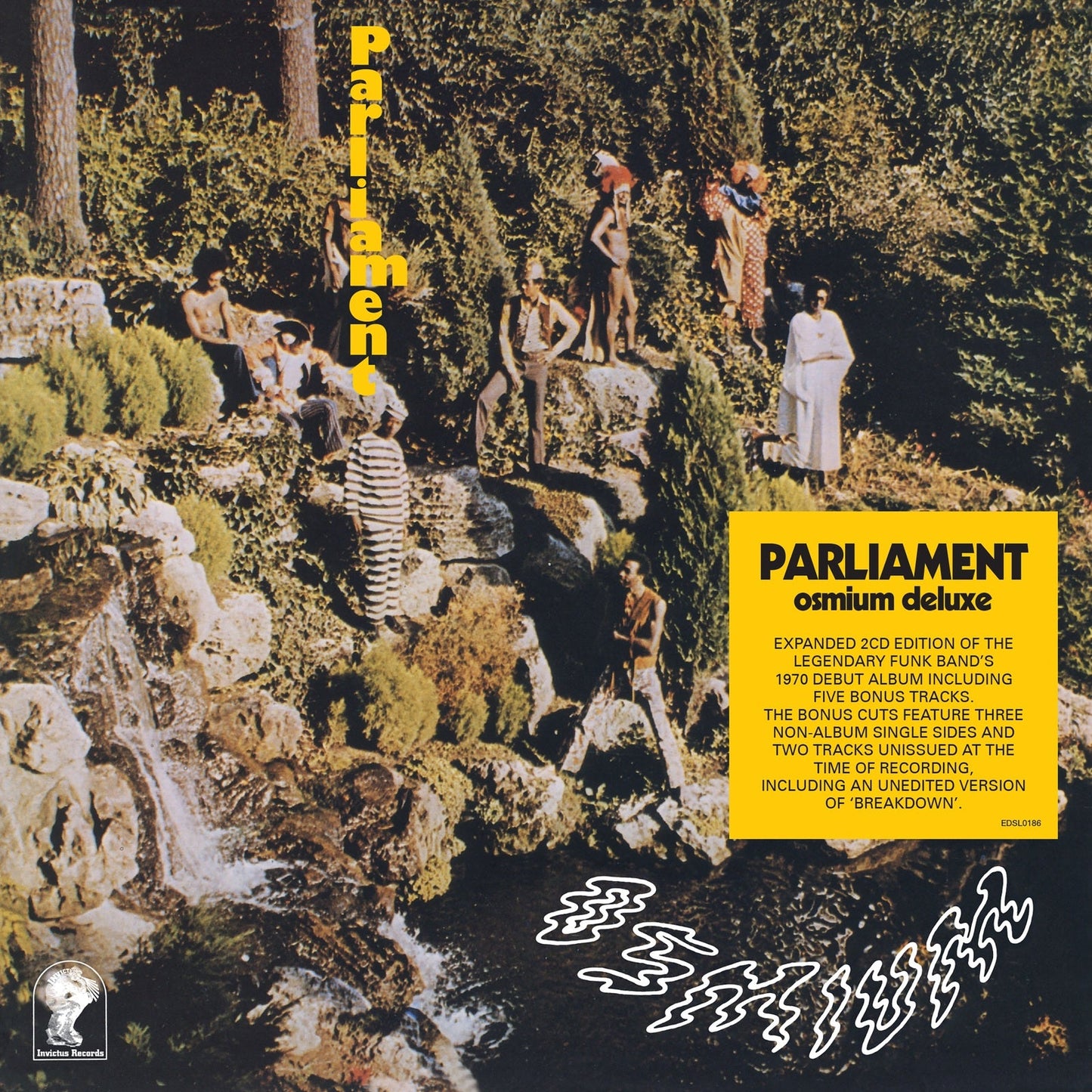 Parliament “Osmium (Deluxe Edition)” CD cover with a group in a field.
