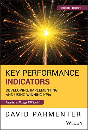 Book cover: "Key Performance Indicators" with a bright, starburst background.