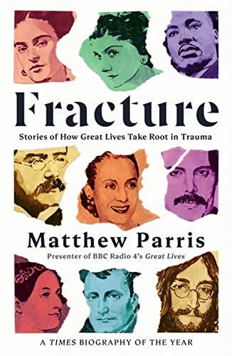 Book cover with colorful portraits of historical figures, titled "Fracture.