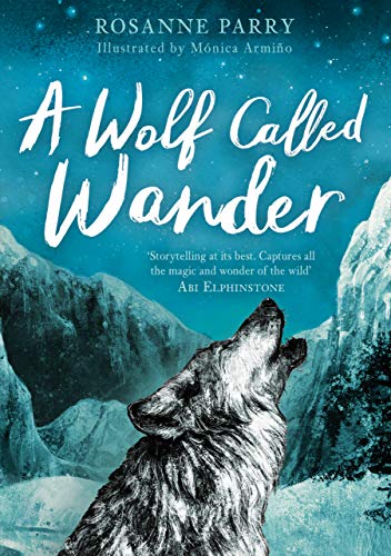 Book cover: a grey wolf howling against a snowy mountain backdrop.