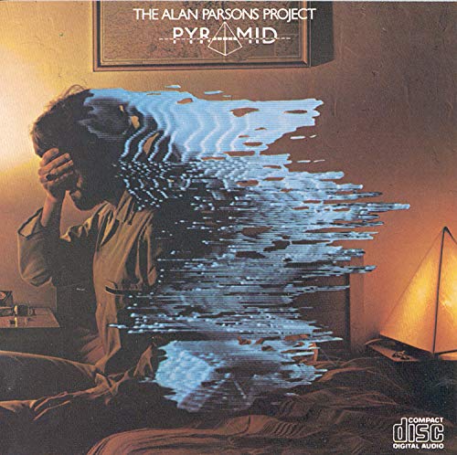 Album cover for The Alan Parsons Project’s “Pyramid,” featuring a distorted figure.