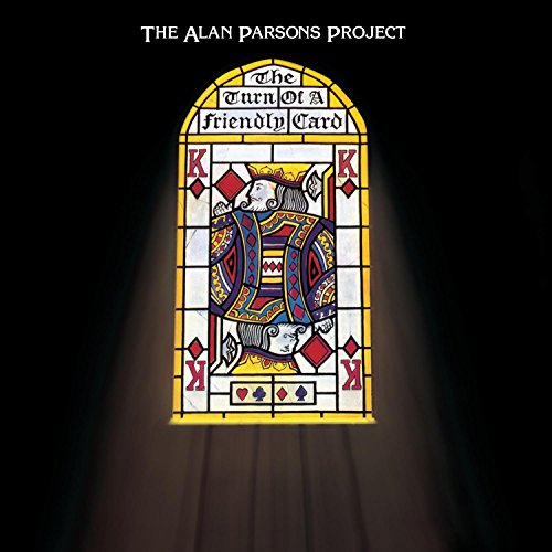 Album cover featuring a stained-glass window design of a King of Hearts card.