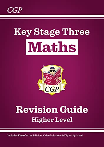 CGP Key Stage Three Maths Higher Level revision guide book cover.