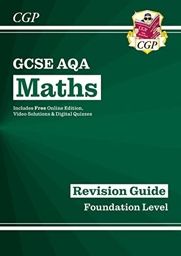 CGP GCSE AQA Maths Foundation level revision guide book cover.